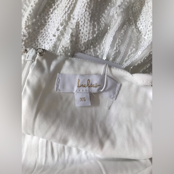 Lulu’s White Sequin Mermaid Maxi Dress - Picture 5 of 10